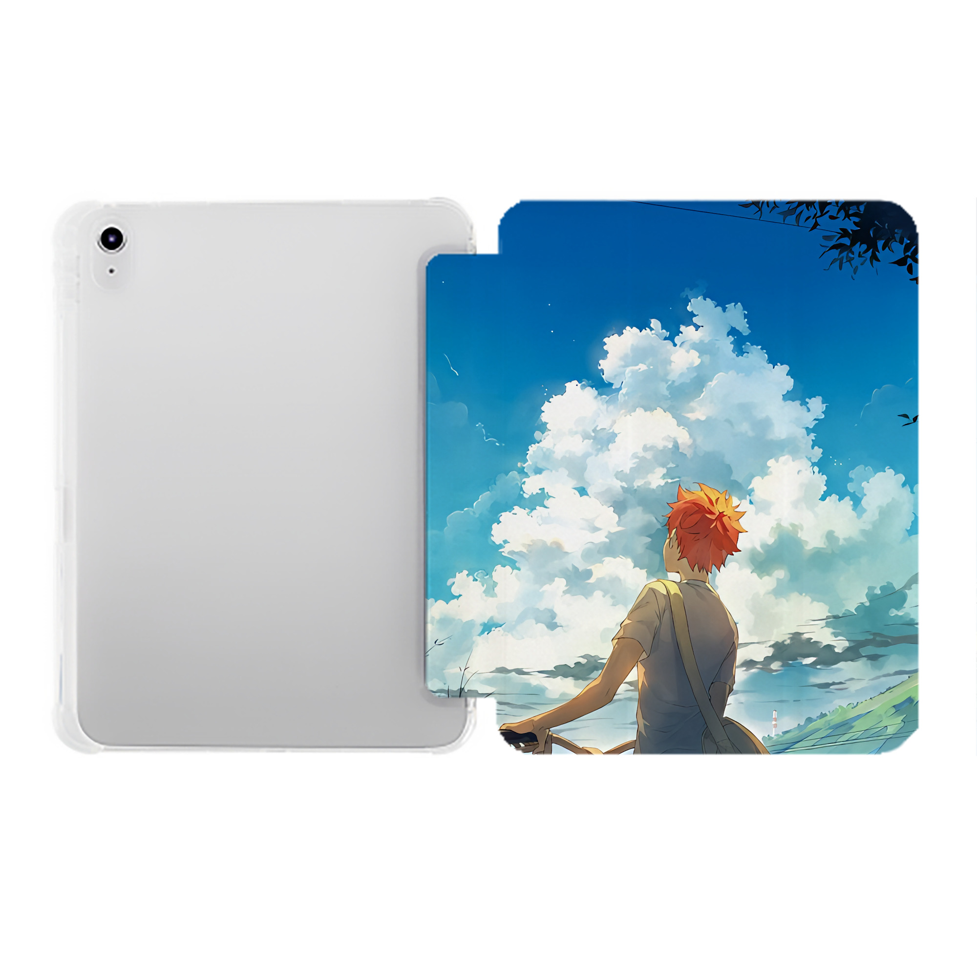 （画像用） ハイキュー!! Haikyu!! IPad ケース ペン収納付き 三つ折りスタンド PUレザー×シリコン 対応機種9.5/10.5/10.9インチ